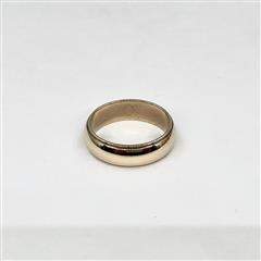 12k Yellow Gold Polished Milgrain Edge 6mm Wedding Band SZ 6.5